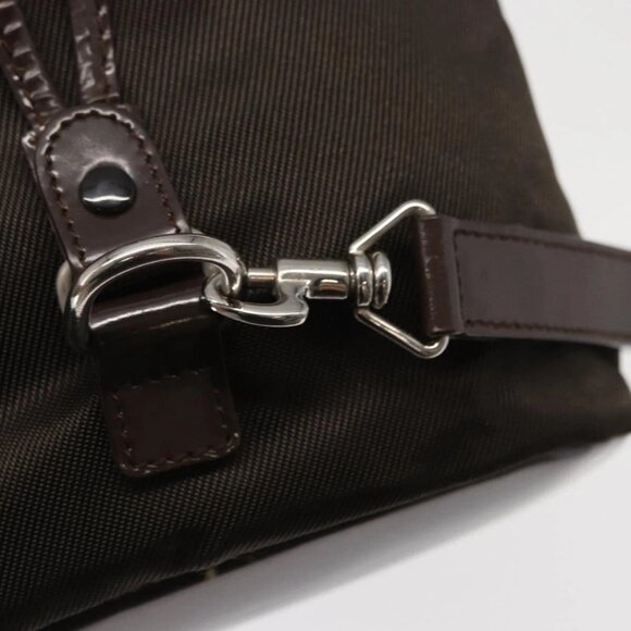 GUCCI Bamboo Hand Bag Nylon 2way Khaki Silver - Picture 10 of 16